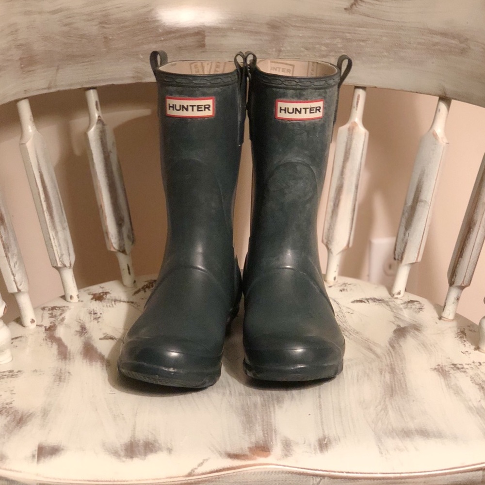 Navy Hunter Rain Boots - Short